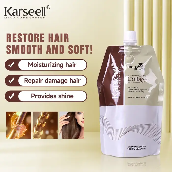 Karseell 500ml masque capillaire à la kératine traitement capillaire au collagène réparations en pro