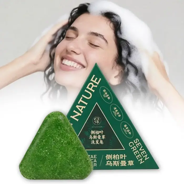 1/3/5/10PCS-120g Savon Solide Capillaire Bio à l'Herbe Usman Formule Douce Soin des Cheveux Multiflorum Shampoing