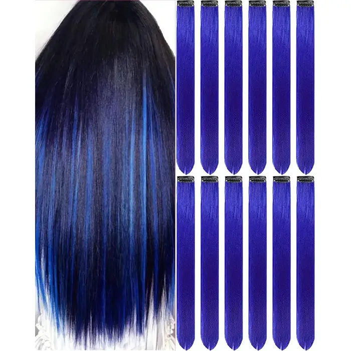 6/12 pièces Extensions de cheveux pince