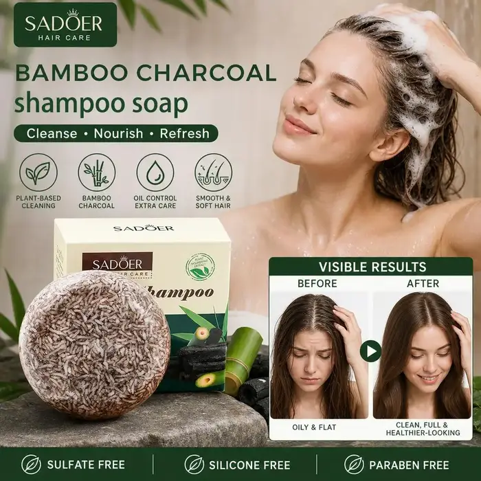 Shampooing Solide au Charbon de Bambou