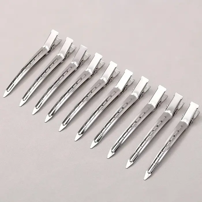 Pinces de soins capillaires pour femmes, pinces de séparation en métal et acier pour coiffure, barbier, coupe de cheveux, outils de coiffure, racine de cheveux, épingle à cheveux moelleuse