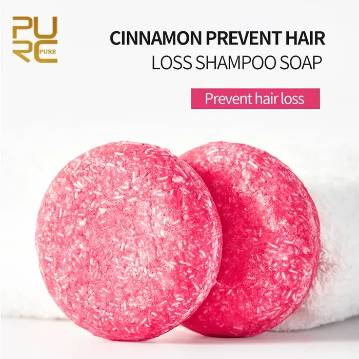 PURC Cinnamon Handmade Solid Shampoo Soap Smoothing Preventing Hair Fall Nourishing Hair Roots For W