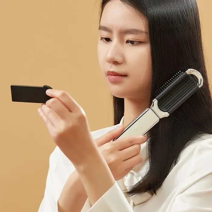 Mini brosse à cheveux pliante, peigne de Massage de la tête, antistatique, Portable, brosse à cheveu