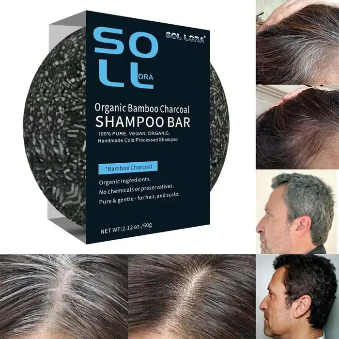 Barre assombrissante pour cheveux au charbon de bois naturel