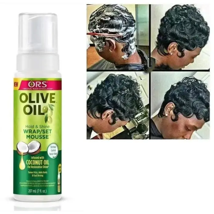 Mousse Capillaire Bouclée à l'Huile d'Olive, Crème Excentrique, Hydratante, Prévient la Sécheresse,