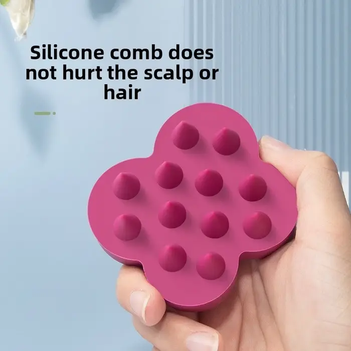 Peigne à shampoing en Silicone pour Massage du cuir chevelu