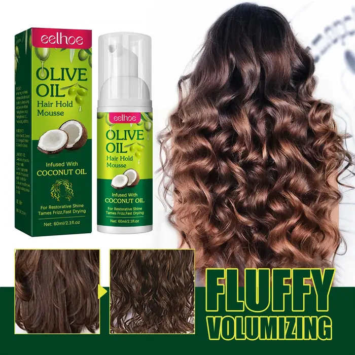EELHOE Mousse coiffante longue durée hydratant rehausseur de boucles naturelles tamis vague crépue t
