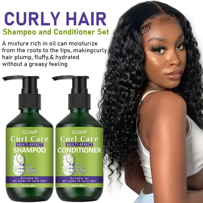 Ensemble shampoing et après-shampoing pour cheveux bouclés GSWP
