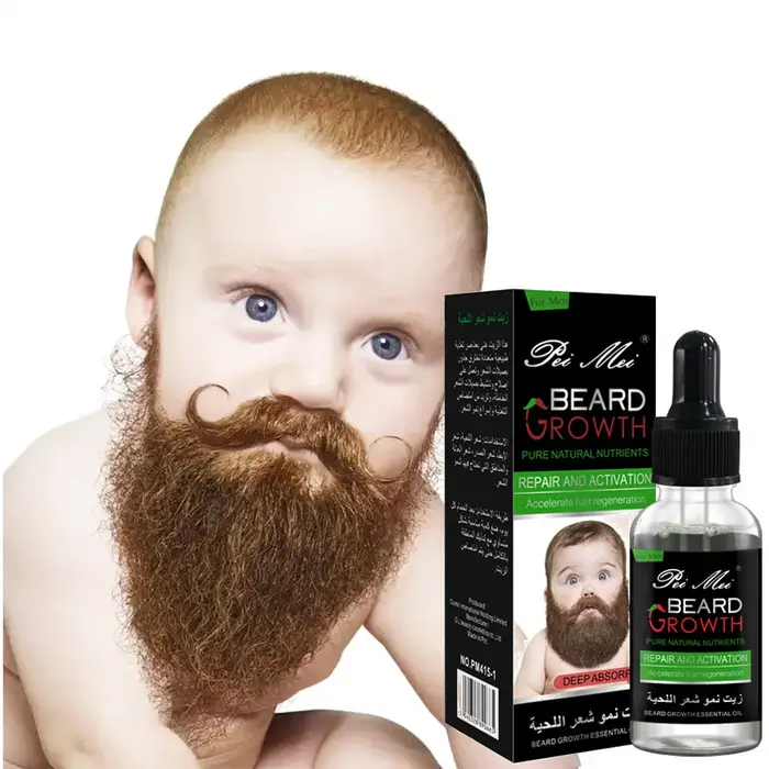 Huile de Croissance de Barbe Biologique Naturelle pour Homme