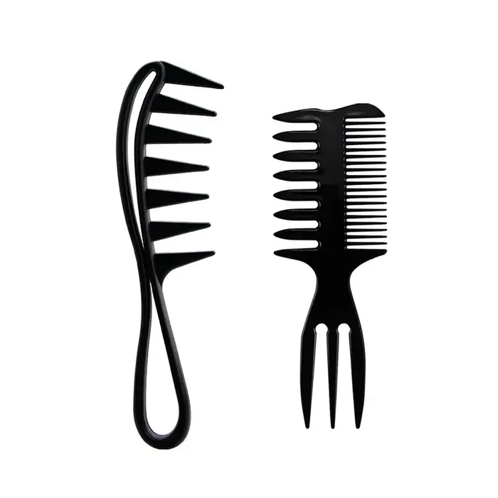 Ensemble de peignes à huile épais en plastique portable, brosse à cheveux coiffante classique, peign