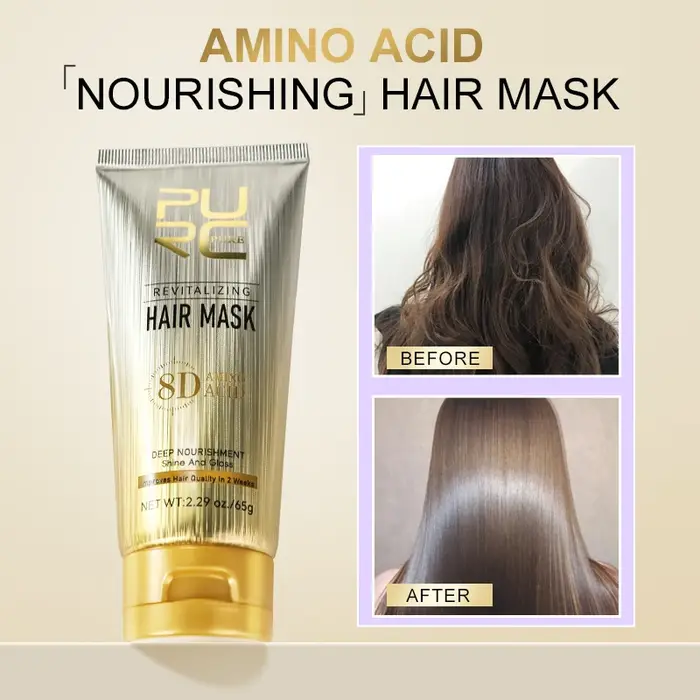 PURC – masque capillaire à l'huile d'argan, lissant, renforcant, doux et nourrissant, réparation des
