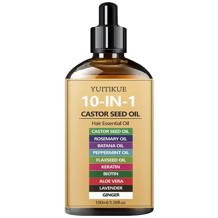 Huile Essentielle pour Cheveux Castor 10-en-1 100ml - Huile Nourrissante pour le Cuir Chevelu avec B