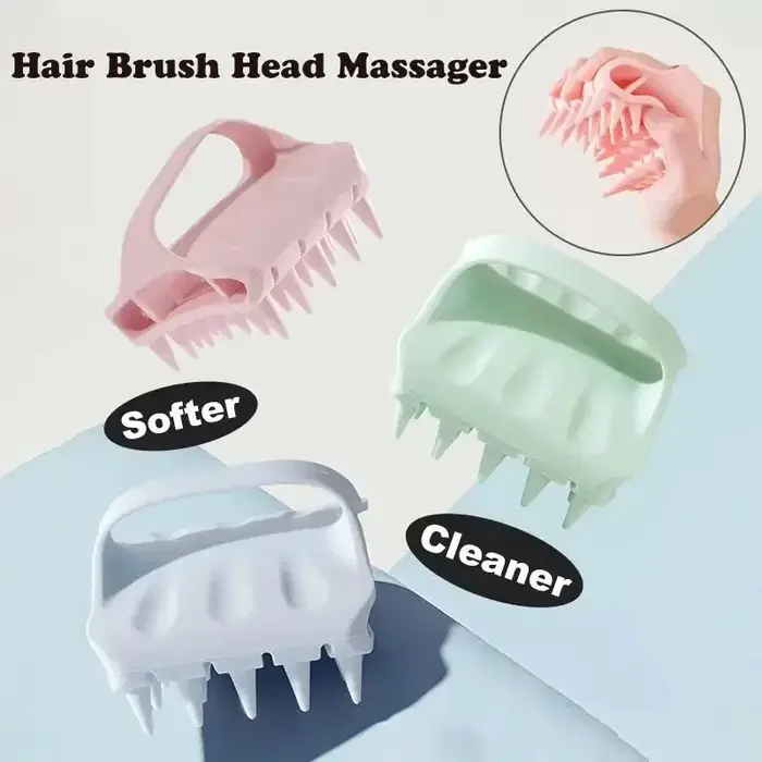 Brosse de massage en silicone pour shampoing