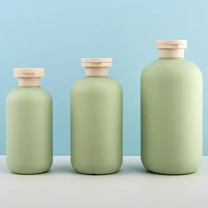 Shampooing en plastique vert avocat