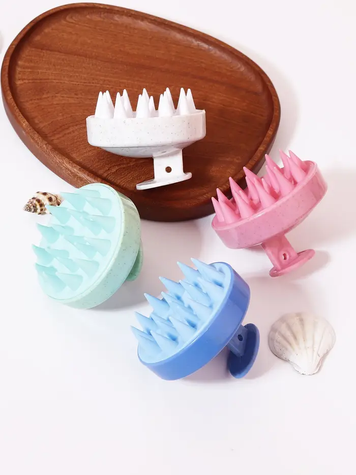 Brosse de lavage des cheveux, peigne de massage du cuir chevelu en silicone, brosse de massage du co