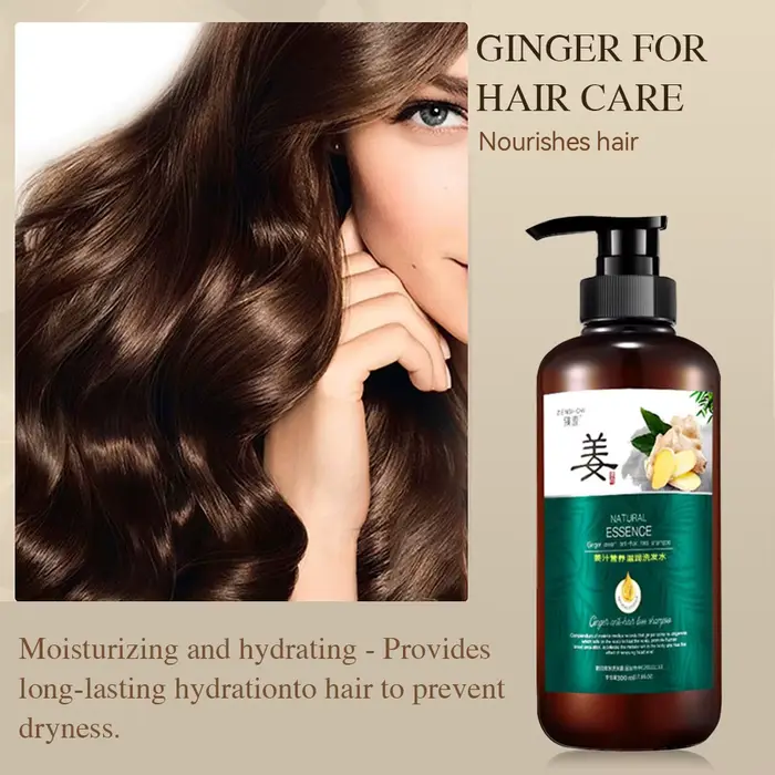 Shampoing à l'huile essentielle de gingembre pour la croissance des cheveux