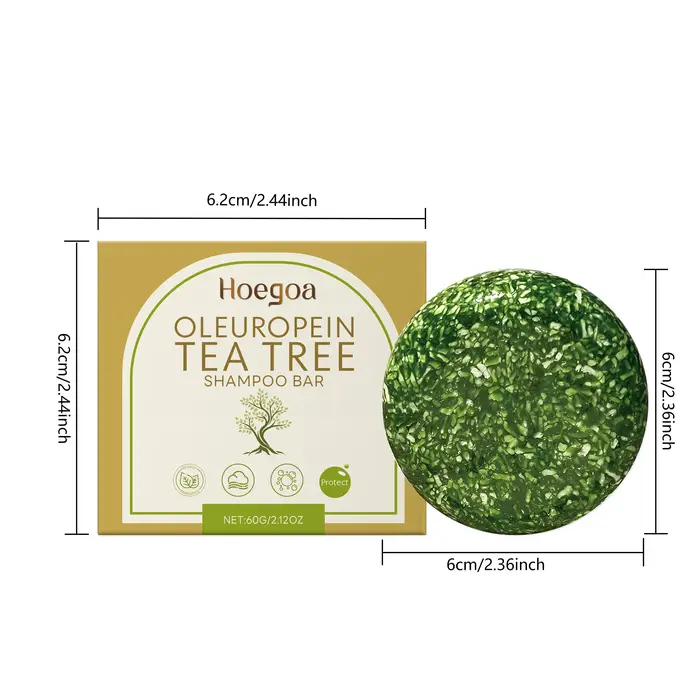Barre de shampoing anti-pelliculaire à base de plantes, huile d'arbre à thé douce, Essence, contrôle