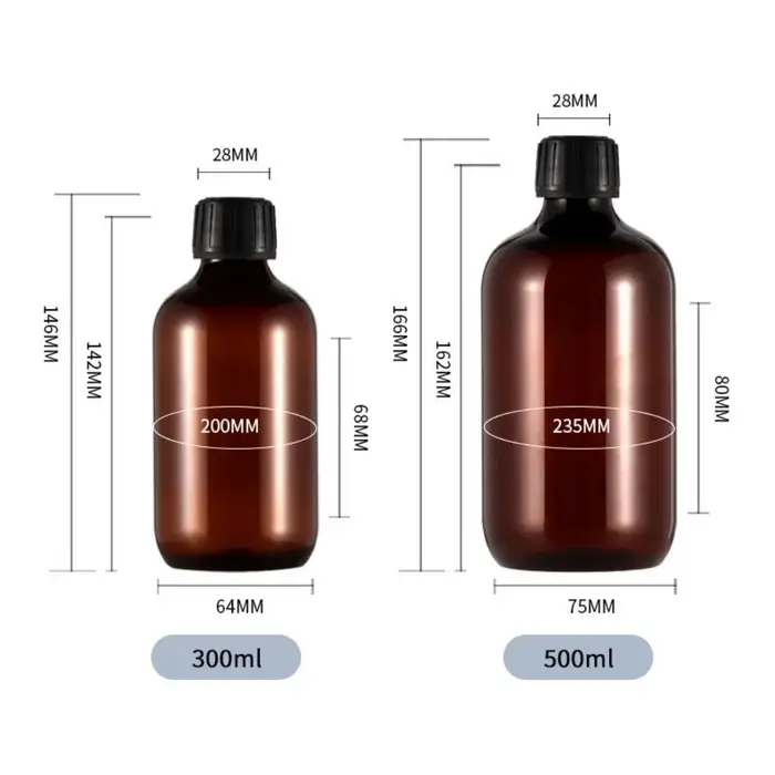 Bouteilles rechargeables pour shampoing vert et marron