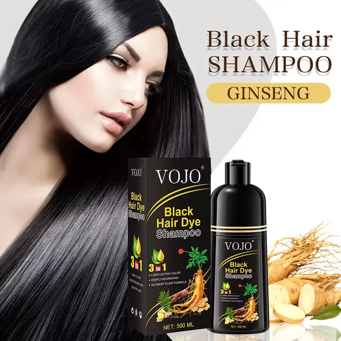 Shampoo colorant capillaire 3 en 1, coloration naturelle durable, nourrissant en profondeur, shampoo