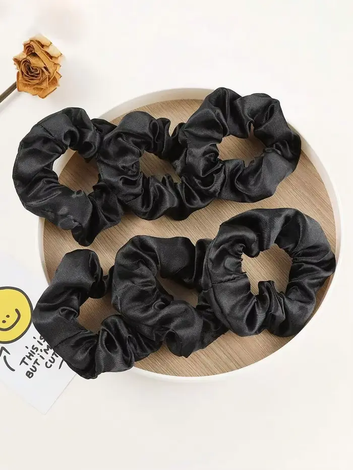 6 pièces chouchous en Satin bandes de cheveux élastiques attaches