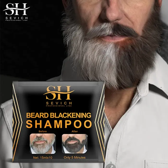 5-20 pièces teinture pour cheveux naturels shampooing pour barbe noire peinture