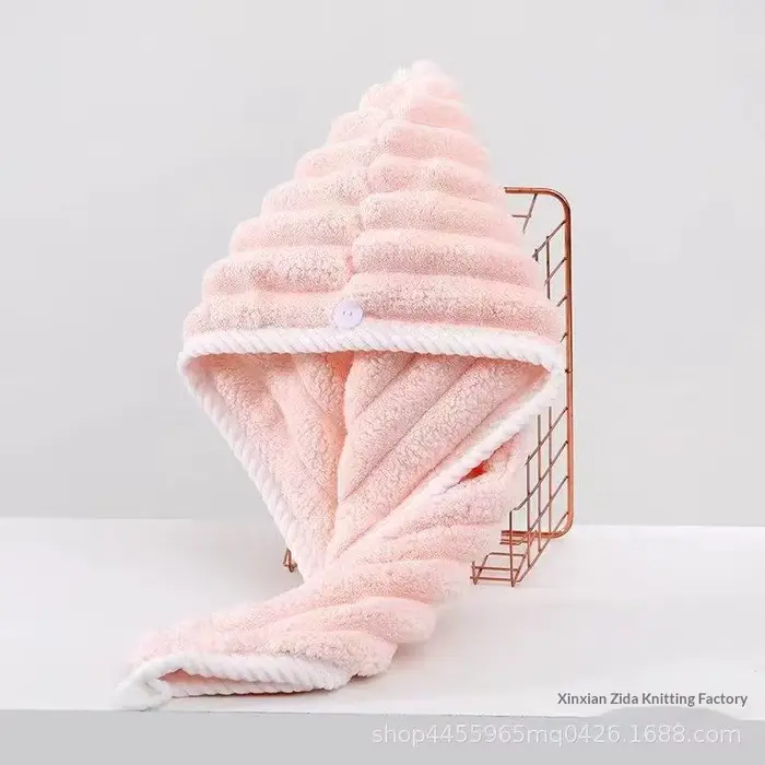 Bonnet pour cheveux secs pour femmes, foulard épaissi et super absorbant pour essuyer les cheveux, b