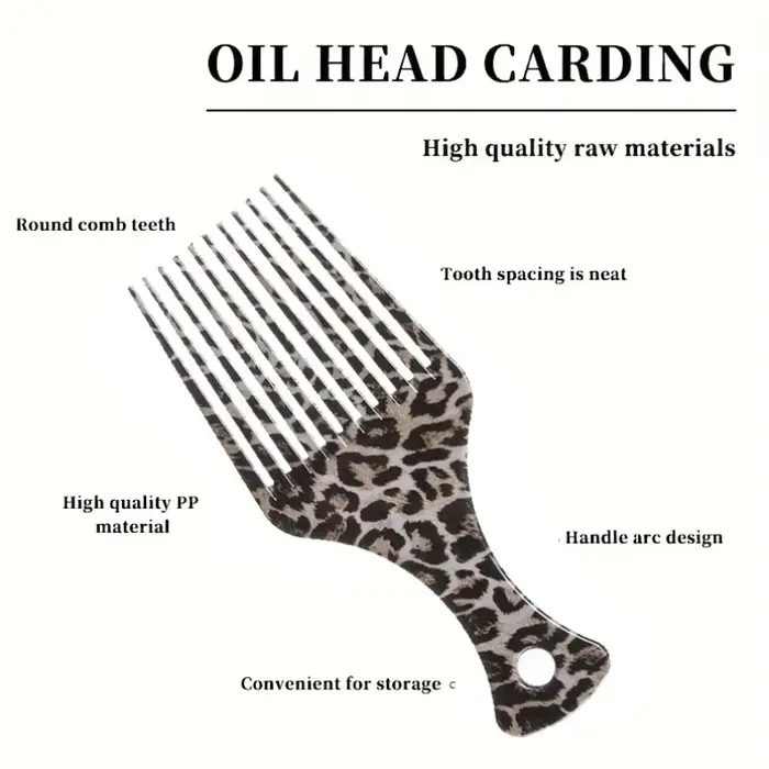 Peigne Afro à dents larges pour cheveux bouclés naturels