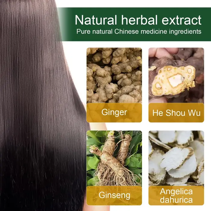Sérum capillaire au gingembre, huile essentielle à croissance rapide, Anti-perte de cheveux, réparation du cuir chevelu endommagé, favorisant la régénération des cheveux au gingembre