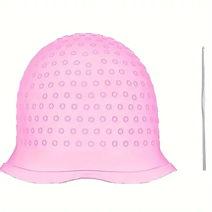[Kit de coloration capillaire] Casque de coloration et de mèches avec crochet, gants de coloration capillaire, kit de coiffure réutilisable