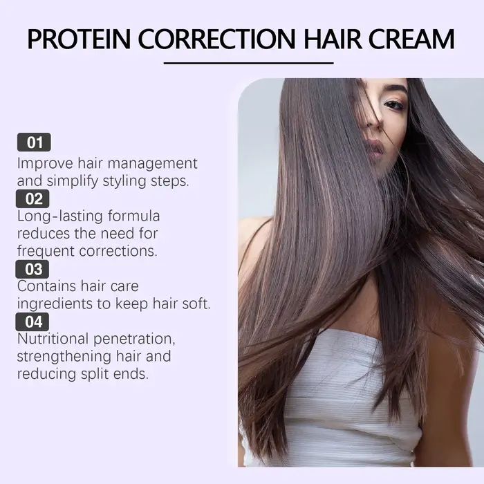 Crème hydratante pour cheveux pour le lissage des cheveux