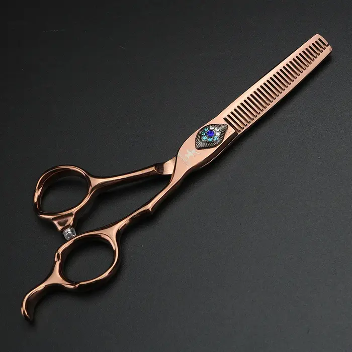 XUANFENG-Ciseaux à cheveux à vis paon en acier 440C, coupe de barbier, ciseaux amincissants, 6 po