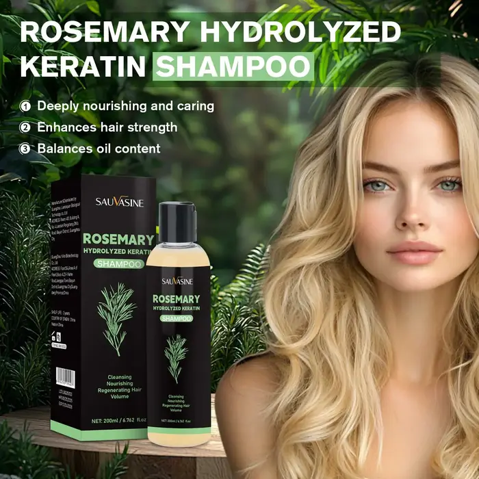 Shampoing au romarin biologique pour la croissance des cheveux