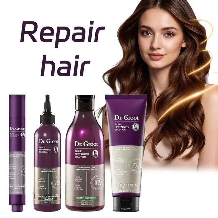 Solution revitalisante pour le cuir chevelu Dr. Groot, ensemble de soins capillaires, nourrit et hyd