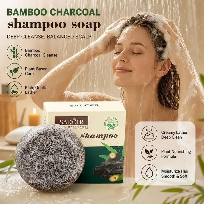 Shampooing Solide au Charbon de Bambou