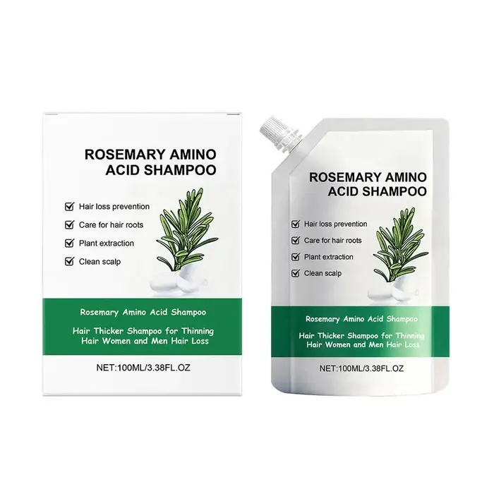 Shampoing bio pour la croissance des cheveux au romarin, épaississement, kératine hydrolysée, sec, c