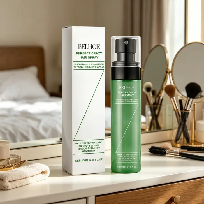 EELHOE Spray Volumisant Contrôle Sébum Rafraîchissant Anti-Frisottis Séchage Rapide Léger Non Gras Lissant Doux 100ml