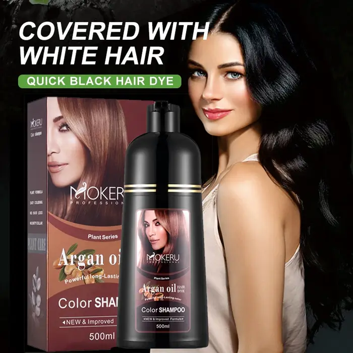 Mokeru naturel organique brun couleur de cheveux permanente coloration