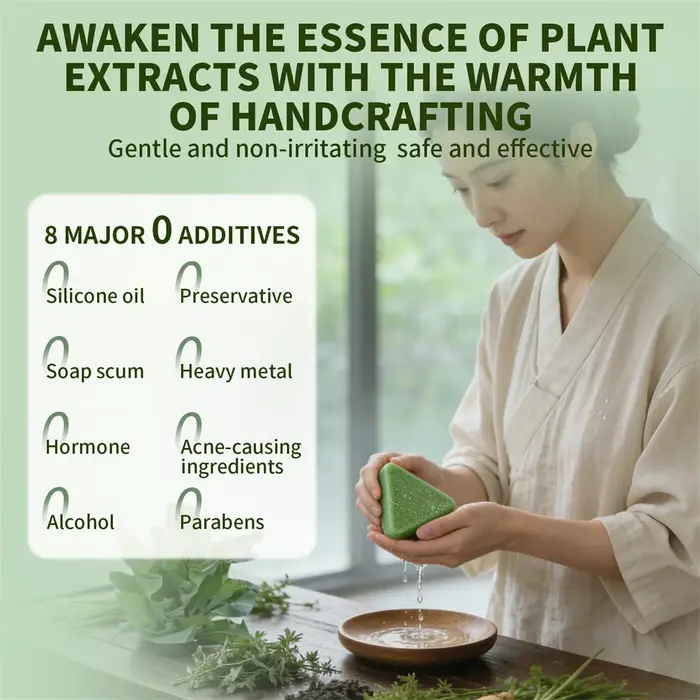 Savon Shampooing Naturel aux Herbes Usman Grass Fait Main – Soin Capillaire Nourrissant