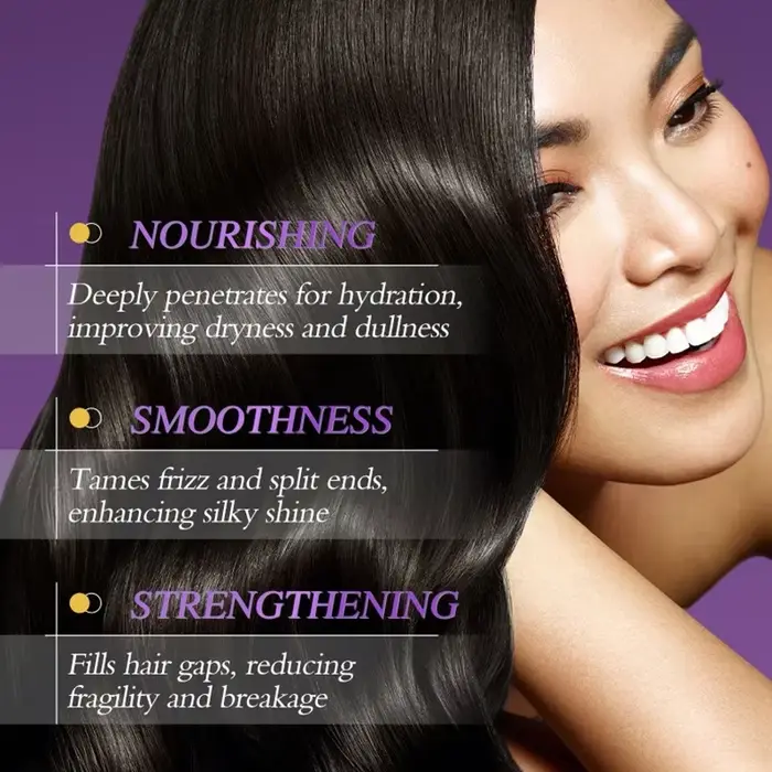 Masque capillaire réparateur à la kératine magique en 5 secondes pour cheveux abîmés et crépus