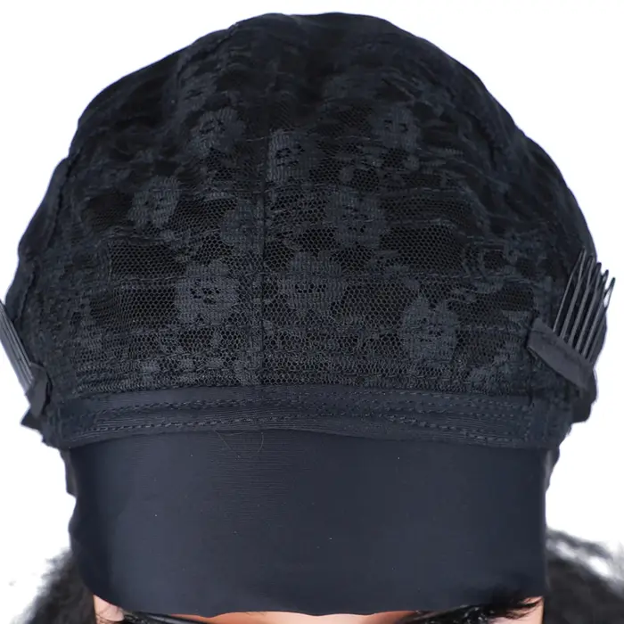 Perruque de cheveux synthétiques crépus bouclés 14 pouces perruque de bandeau synthétique Afro longu