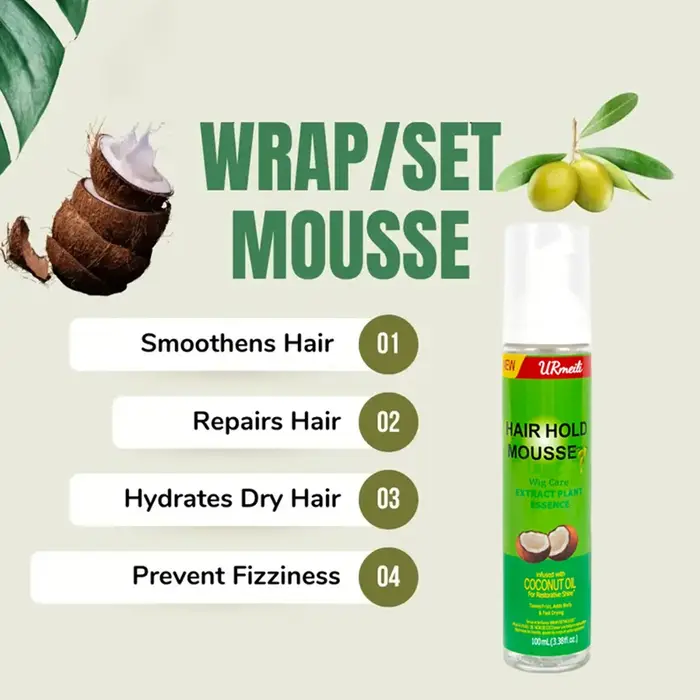 Mousse bouclée pour contrôle des frisottis