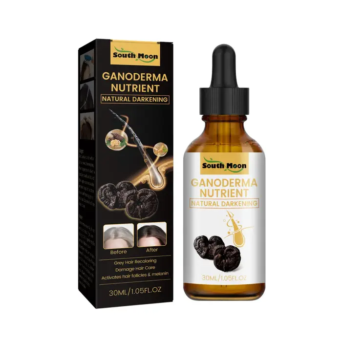 Black Ganoderma Lucidum-Liquide pour cheveux, Cuir chevelu propre, Prévenir la perte de cheveux, Ren