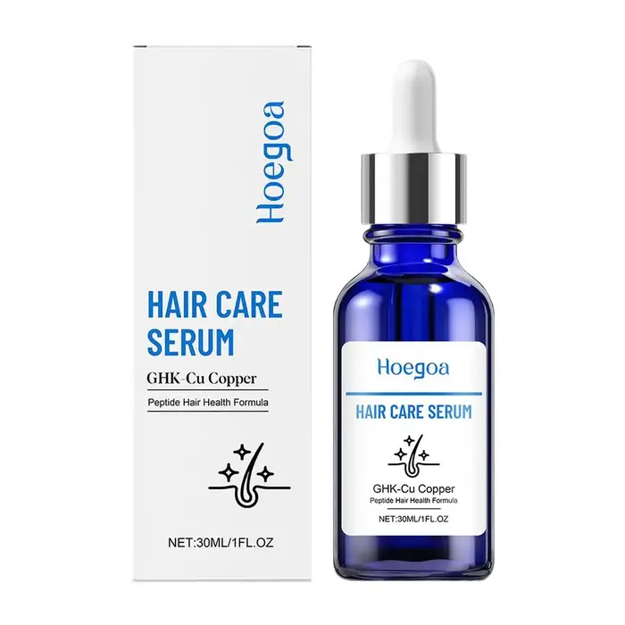 Sérum capillaire au cuivre et aux peptides GHK-Cu pour la croissance des cheveux, hydratant pour le 