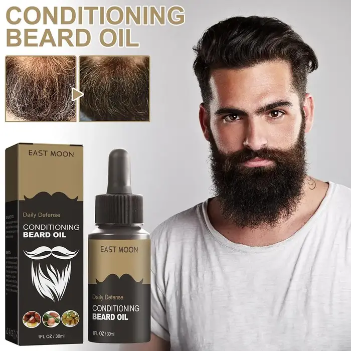 Huile de soin naturelle nourrissante pour la barbe pour homme