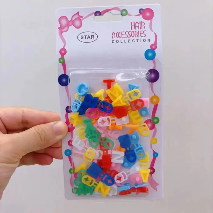 360 pièces/8 paquets = 360 pièces) a B C Mini lettre pince à cheveux griffes pour enfants/filles tresse Barrettes à chev