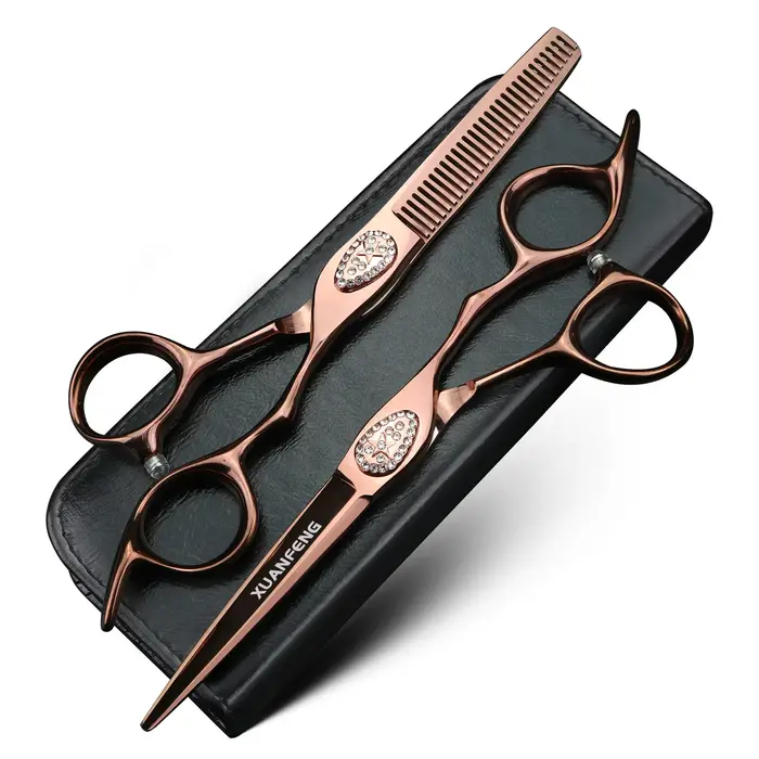 XUANFENG – ciseaux de coiffeur Champagne 6 pouces