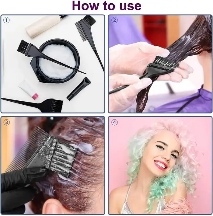 Kit de coloration de cheveux 4 pièces