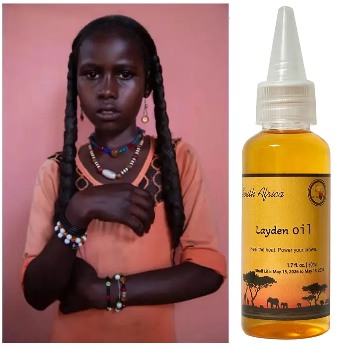 Huile traditionnelle africaine Layden pour renforcer le cuir chevelu et les racines des cheveux 1,7 
