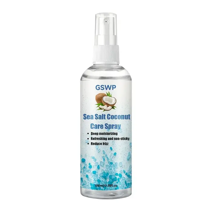 GSWP Spray hydratant au sel de mer et à la noix de coco, adoucit les cheveux, rehausse les boucles e