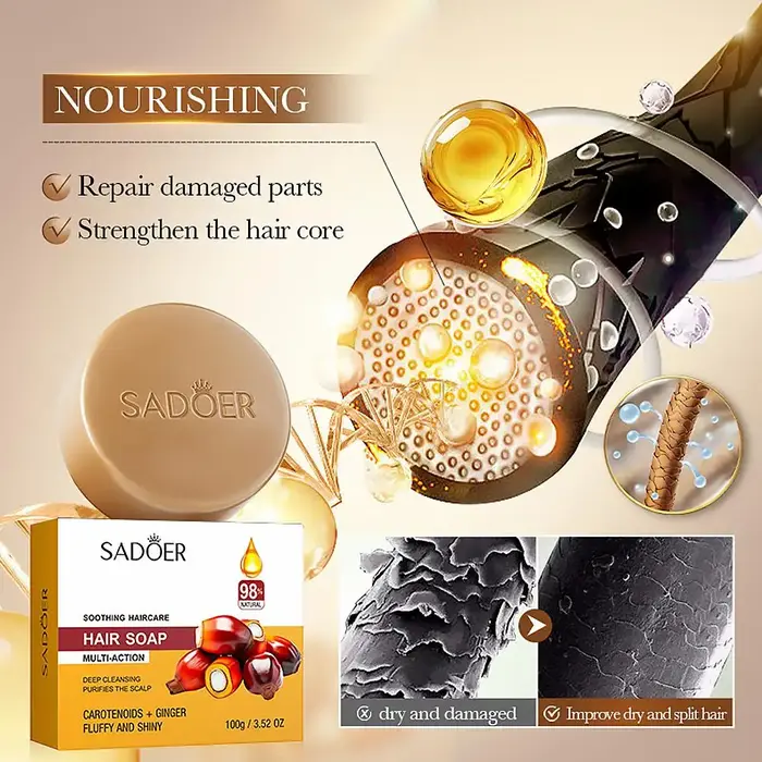 Shampoing Solide au Gingembre Naturel